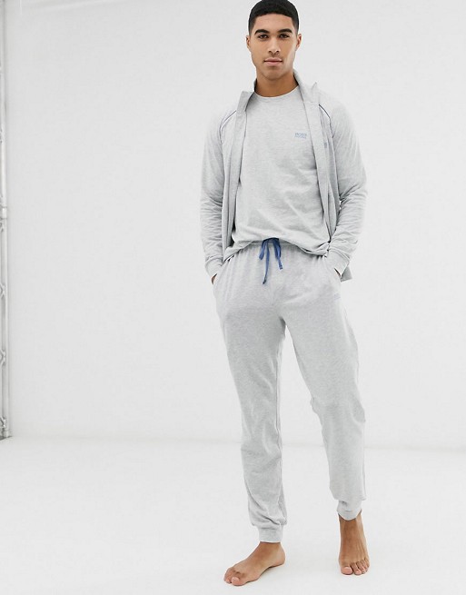 BOSS bodywear logo suit in grey