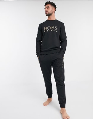 boss bodywear lounge tracksuit black
