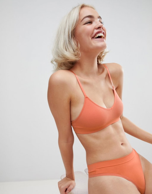 Bralette y tanga color óxido sin costuras de ASOS DESIGN