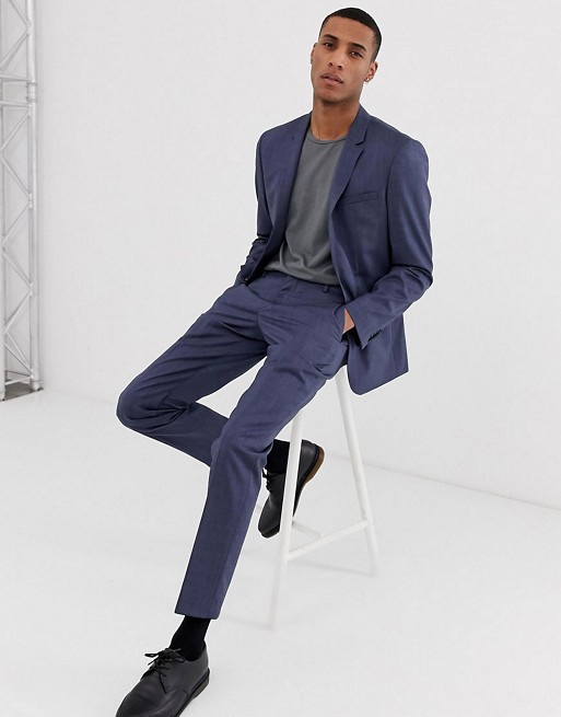 Calvin Klein blue slim fit suit