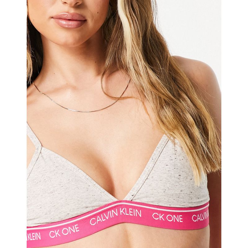Intimo e abbigliamento notte Perizoma e slip Calvin Klein - CK One - Completo intimo grigio mélange e rosa