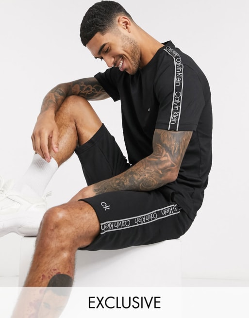 Calvin Klein – Czarny komplet z czarną taśmą z logo – dostępny wyłącznie w ASOS