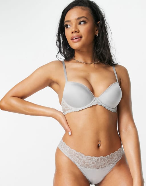 Calvin Klein lingerie set in jet grey