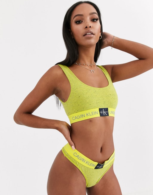 Calvin klein yellow clearance underwear set