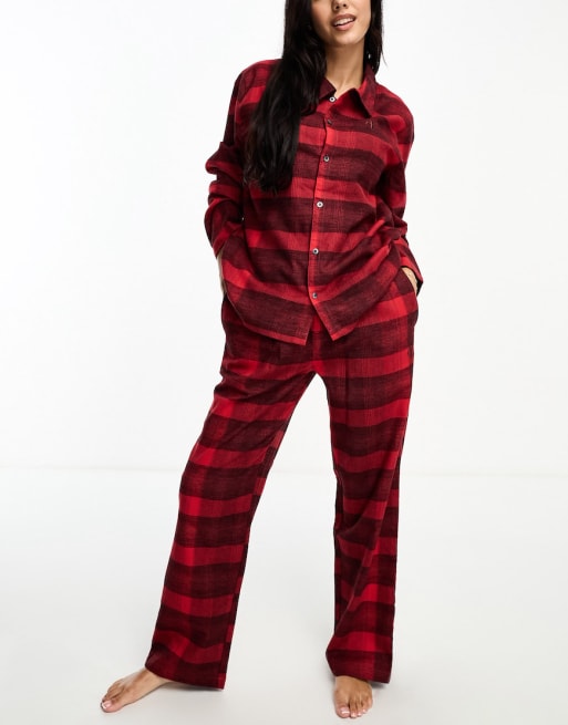 Calvin Klein lounge flannel co-ord in check print