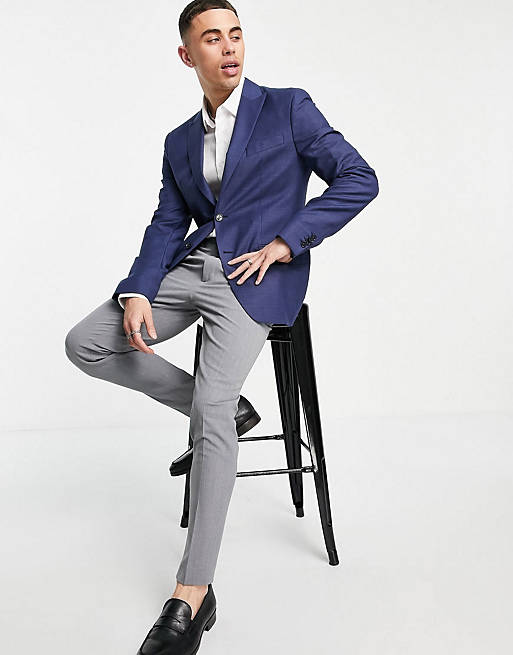 Calvin Klein multicolour wool slim fit suit