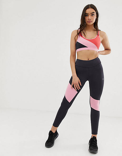 Calvin Klein Performance logo sports bra & legging co-ord in colour ...