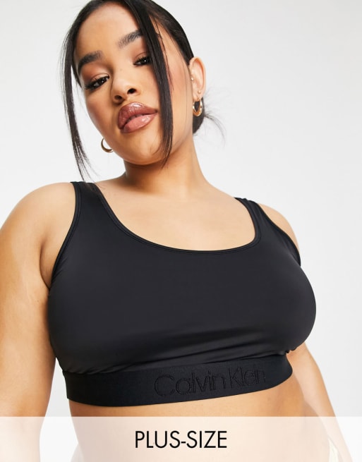 Calvin Klein Plus Circle Of Women microfiber lingerie set in black ASOS