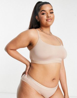 Calvin Klein Plus Size Form To Body lingerie set in cedar