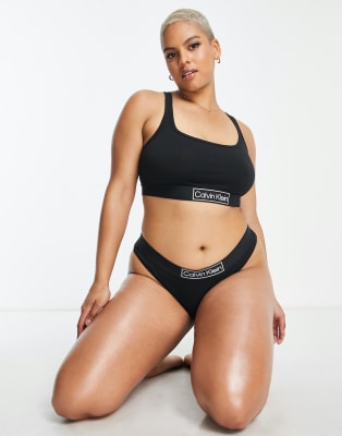 Calvin Klein Plus Size Reimagined Heritage lingerie set in black