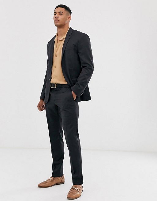 Calvin Klein textured black suit