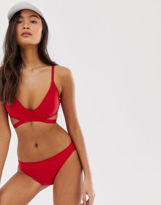 calvin klein red bikini set