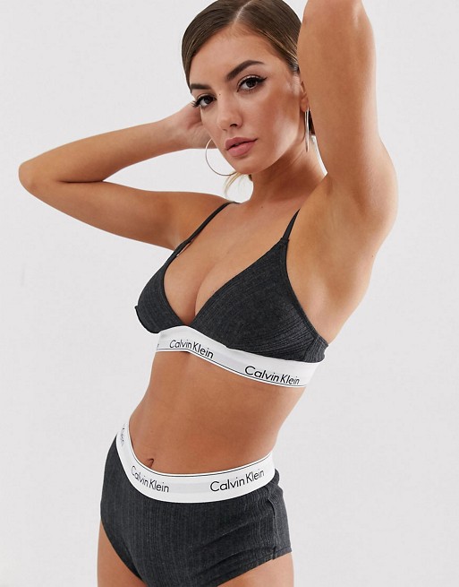 Calvin Klein unlined set in charcoal grey