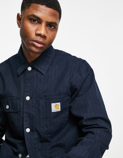 Carhartt WIP Trade Michigan pinstripe co-ord set in blue