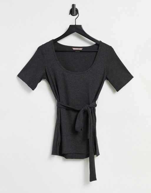 Catch - Exclusivité - Ensemble avec tunique côtelée et ceinture - Anthracite