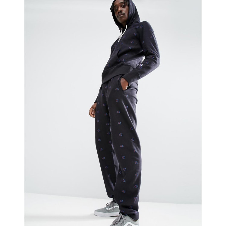 Champion All Over Print Tracksuit Exclusive To ASOS In Black ASOS