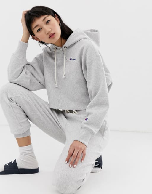 Champion grey shop hoodie and sweatpants