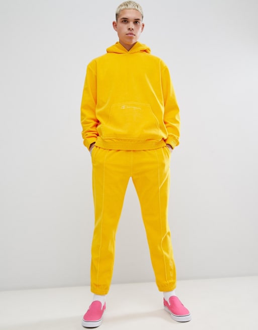 Champion Ensemble en velours Jaune ASOS