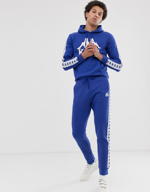 Esquivar Inválido gemelo Chándal azul con cinta con el logo de Kappa | ASOS