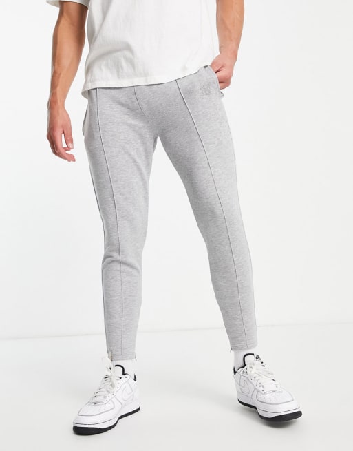 Pantalón chándal SikSilk gris pitillo