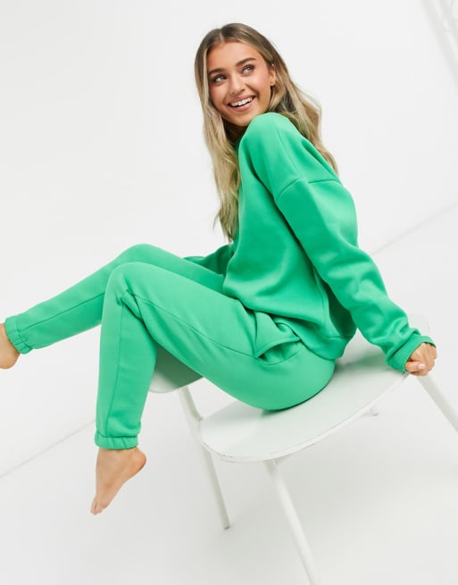 Chelsea Peers - Exclusivité - Ensemble confort en coton biologique épais - Vert pomme