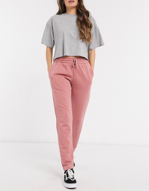 Chelsea Peers organic cotton light weight lounge joggers in mauve