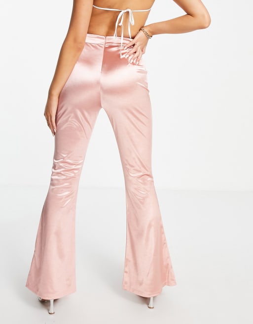 Club L London satin co-ord in peach