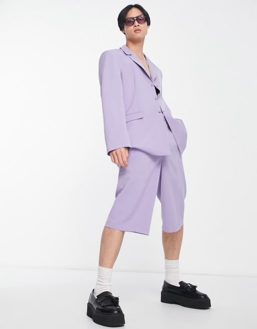 Lilac blazer store and shorts