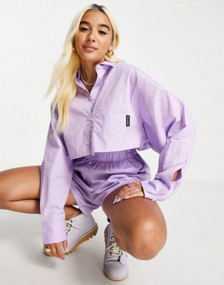 COLLUSION boxer short in lilac co ord