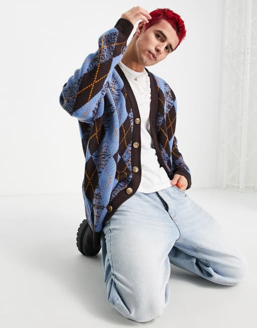 COLLUSION - Co-ord set van tanktop en vest met argyle-ruit in multi