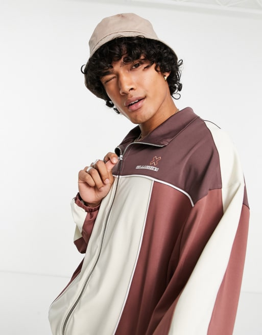 COLLUSION - Coordinato con giacca sportiva e joggers, colore marrone