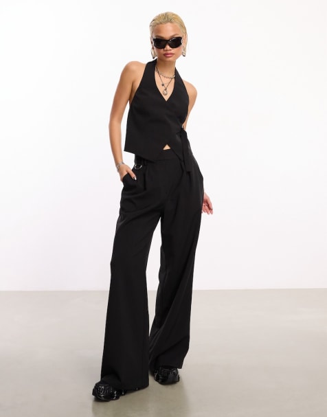 COLLUSION - Coordinato nero sartoriale con gilet adente e pantaloni - view 1