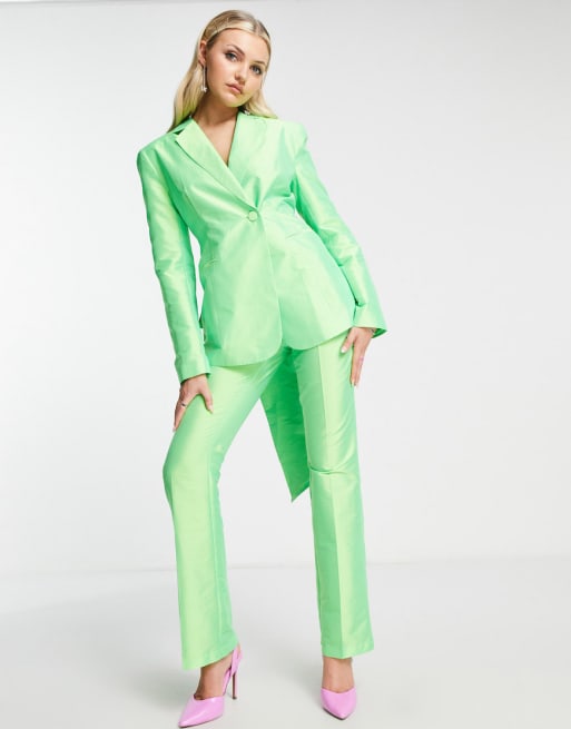 COLLUSION - Ensemble blazer à nœud et pantalon habillé - Vert - KHAKI