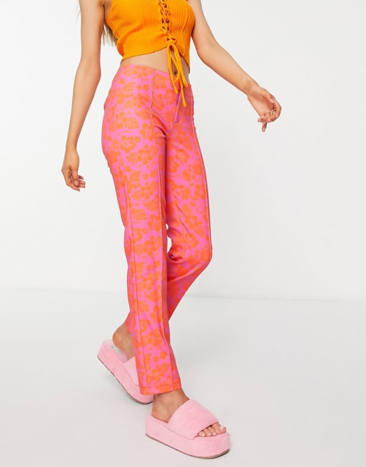 Collusion - Asos Exclusive Pink Flare Pants on Designer Wardrobe