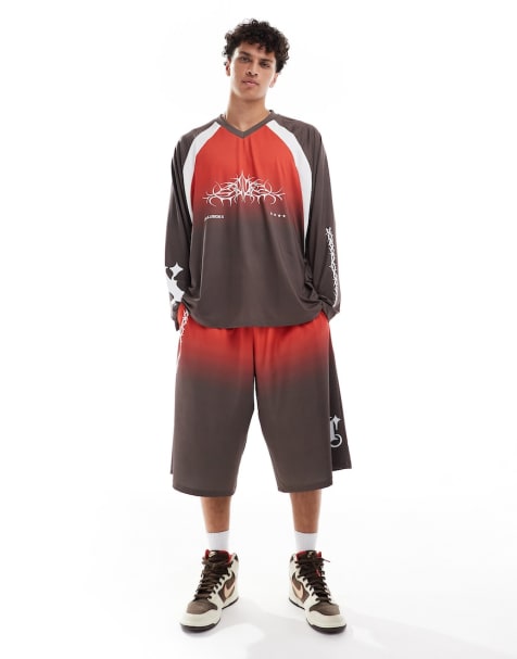COLLUSION Long sleeve skater fit football t-shirt - view 1