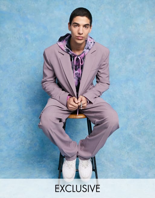 COLLUSION oversized blazer and trouser co ord in lilac ASOS