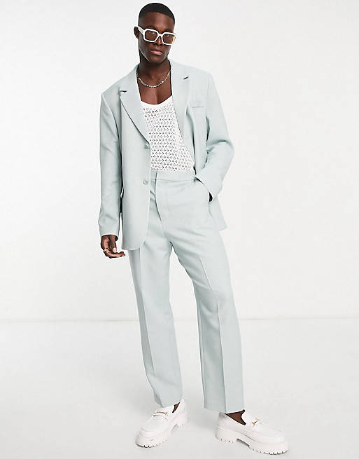 COLLUSION oversized blazer & pants set in mint green