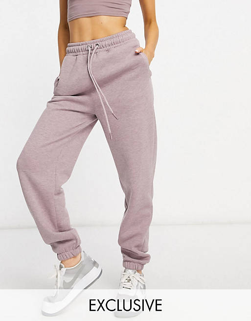COLLUSION oversized joggers & t-shirt in purple marl co-ord