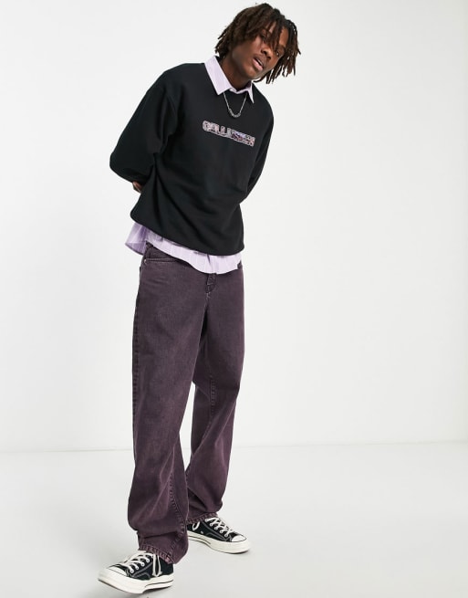 Collusion Oversized Sweatpants And Sweatshirt Set With Logo Print In