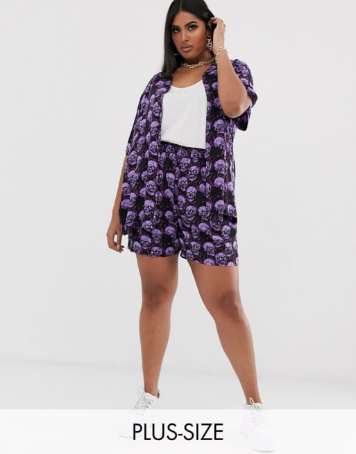 COLLUSION Plus skull print co-ord