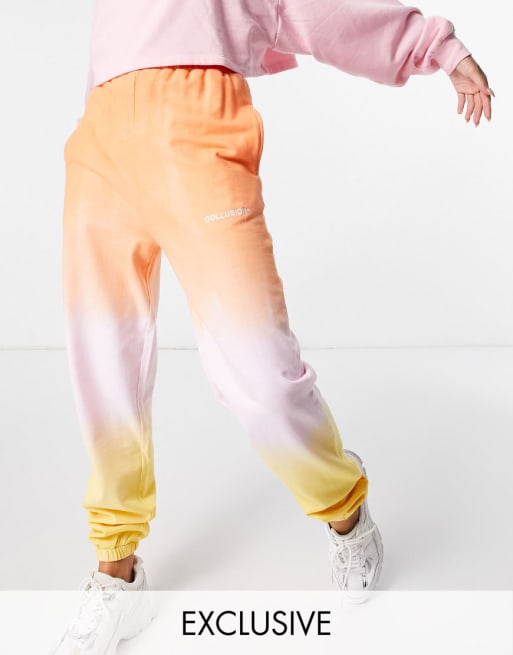 COLLUSION - Sunset - Coordinato con canotta e joggers sfumati multicolore
