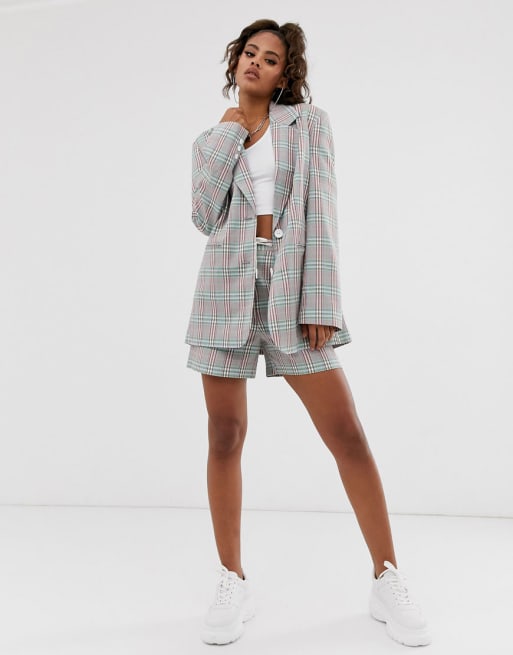 COLLUSION Tall suit in check ASOS