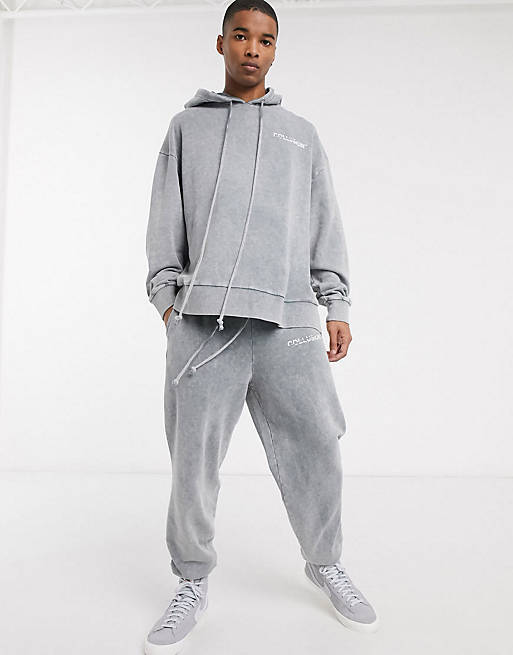 COLLUSION tracksuit in washed gray | ASOS