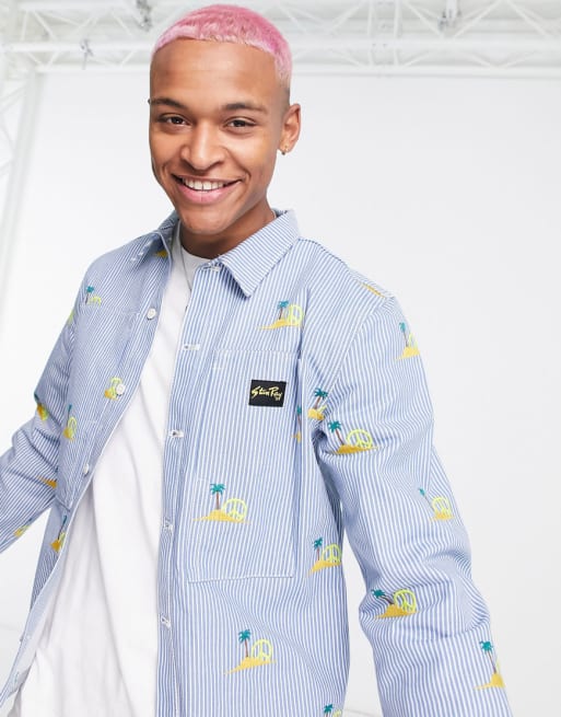 Conjunto azul a rayas OG de Stan Ray
