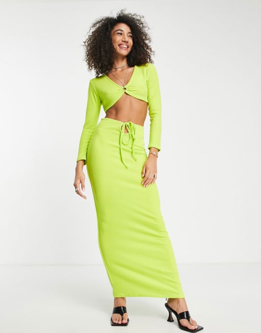 Conjunto color lima de falda larga de I Saw It First