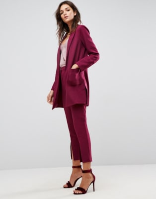 Conjunto con americana larga y pantalones minimalistas de corte limpio de ASOS Tailored