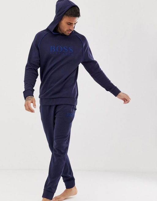 Conjunto confort con logo en azul marino Bodywear Heritage de BOSS