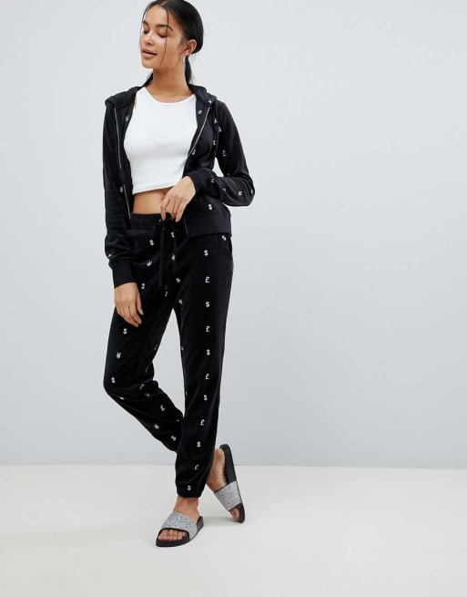 Conjunto de chándal de velour de Juicy Couture Black Label
