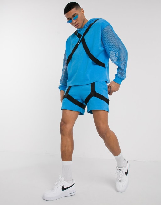 Conjunto de festival con tiras en azul de ASOS DESIGN 