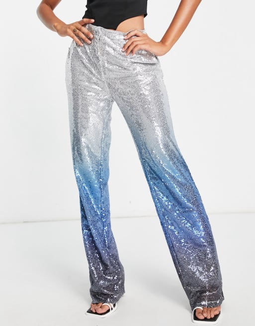 Conjunto de pantalones y americana extragrande de lentejuelas de NA-KD x Josefine HJ
